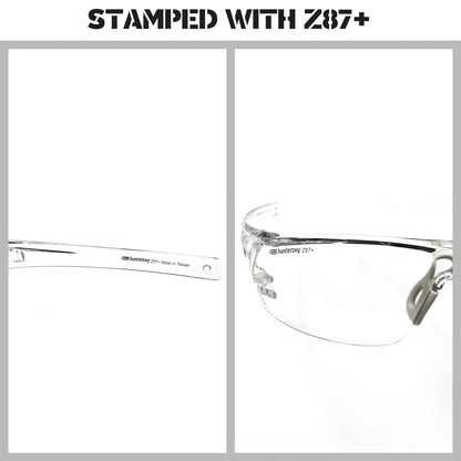 HTS HUNTERSKY S241 Shooting Safety Glasses Anti Fog ANSI Z87.1 Small Size Ballistic Impact Resistant Clear Lens Kid Protective Eyewear for Lab Work DIY