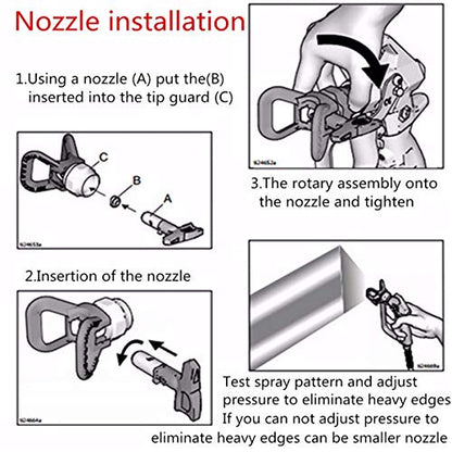 Reversible Airless Spray Tips for Airless Paint Sprayer (635)