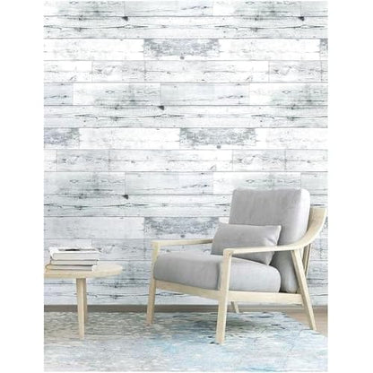 Distressed Wood Wallpaper Peel and Stick Wallpaper Self Adhesive Wall Paper for Home Wood Removable Wallpaper Grey/White Paper for Kitchen Nursery on Background Decorative 17.7''x118.1''
