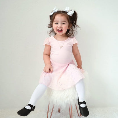 Stelle Girls' Ultra Soft Pro Dance Tight/Ballet Footed Tight(Toddler/Little Kid/Big Kid),BP+WT+TN,S