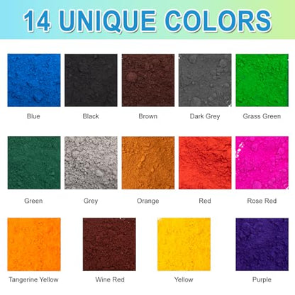 GOODTAKE Concrete Pigment, Brown Iron Oxide Cement Dye Color for Mortar, Grout, Plaster, Tile, Paint, Paving Concrete Mold (Brown, 4 oz)