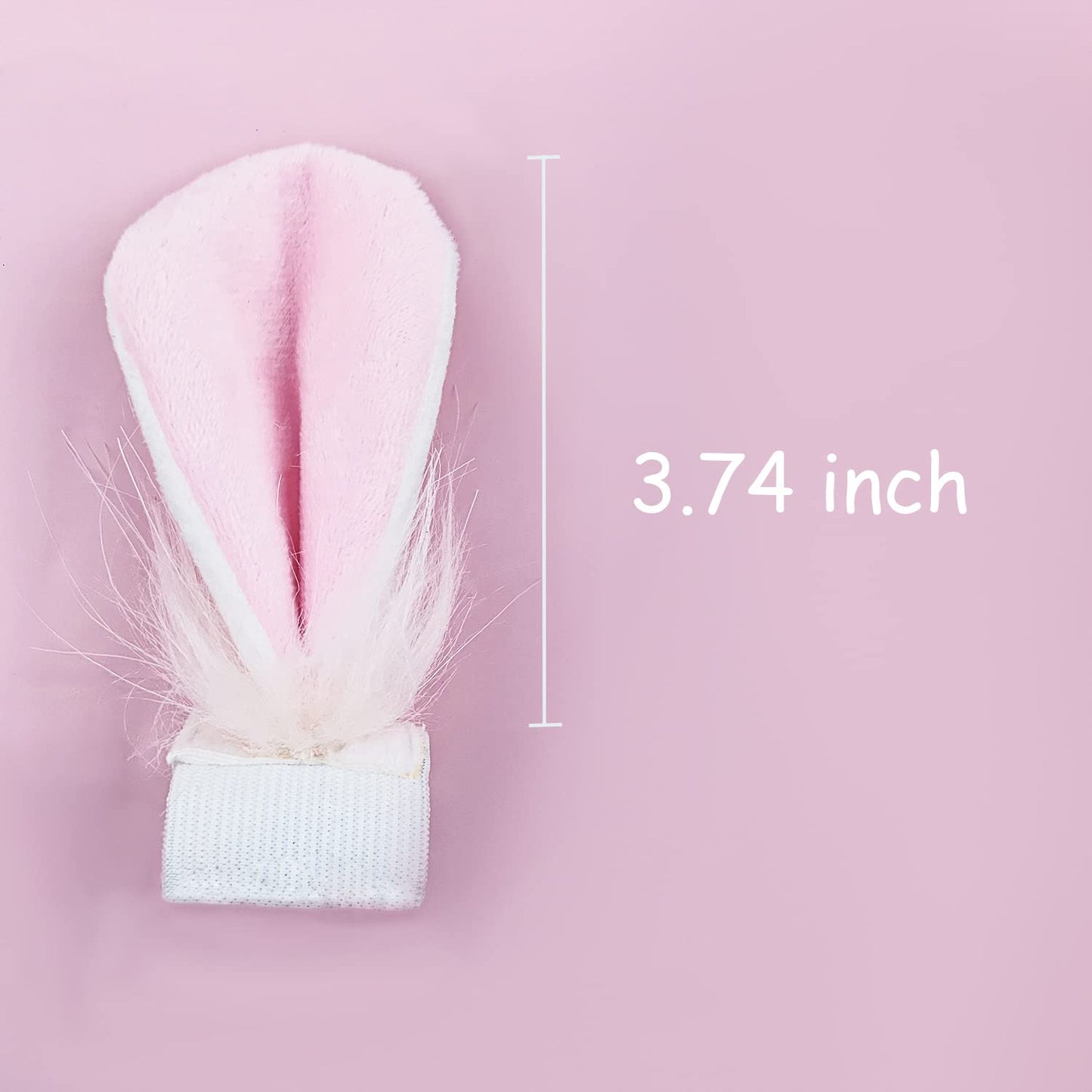 RUKUHOT Cute Bunny Ears Headphone Attachment,Adjustable Straps Fit Logitech G PRO HypreX Cloud/Cloud Flight Headphones,Cosplay Funny Rabbit Ears Universal for Gaming Headset,(Headphones not Included)