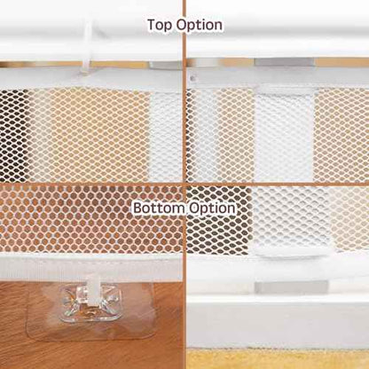 Banister Guard for Baby - 15ft x 3ft, Child Safety Net, Rail Balcony Banister Stair Mesh for Kids, Toys, Pets - White
