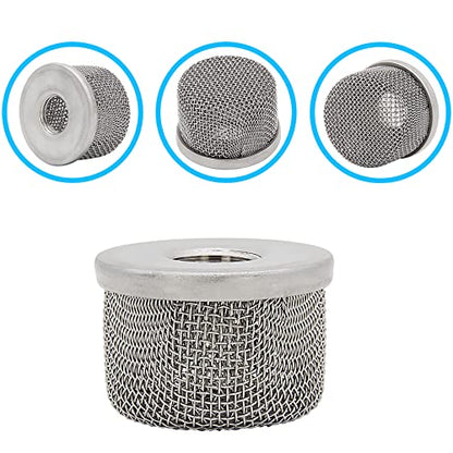 181073 or 181-073 Inlet Strainer Screen Filter with 1/2" NPT Thread Stainless Steel for Airless Paint Sprayer 455 495 Ultra 500 Ultra Max 695