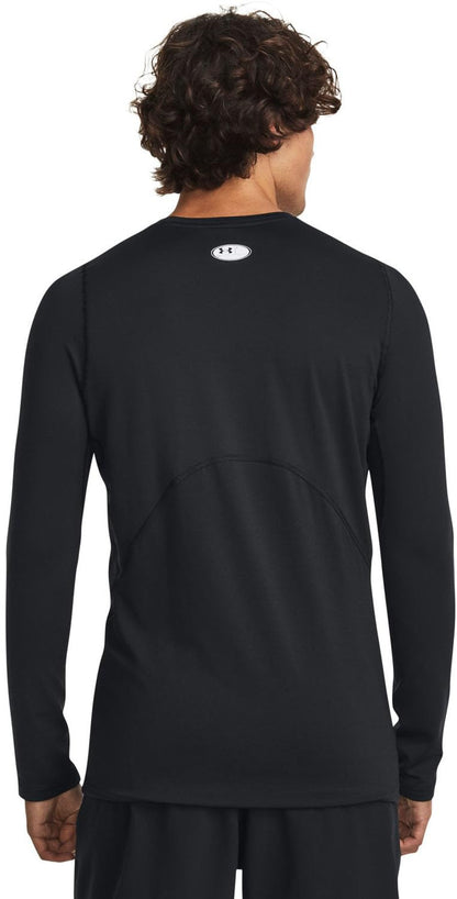 Under Armour Men's ColdGear Fitted Crew Shirt Top 1366068 (US, Alpha, Large, Regular, Regular, Black/White - 002)