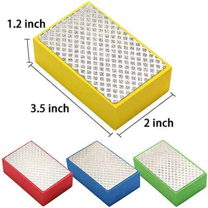 TOPZEA 4 Pack Diamond Hand Polishing Pads, 60/100/200/400 Grit Wet & Dry Sanding Blocks Sandpaper Sponge Tile Polishing Tools for Tiling Granite Marble Ceramic Glass