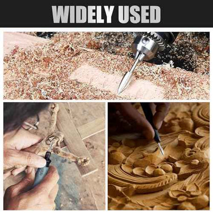 Wood Carving Tools for Rotary Tool, 5Pcs Engraving Drill Accessories Bit Wood Crafts Grinding Woodworking Tool with 1/8¡± Shank-DIY Wood Carving Tools Accessories