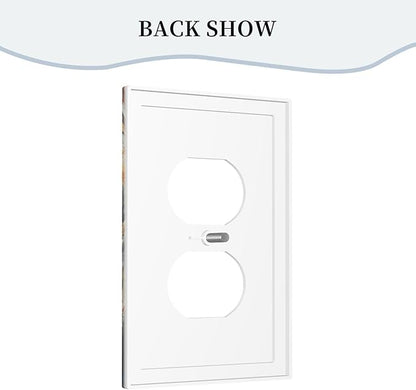 Decorative Art Light Switch Covers Lake & Pagoda in Fall 1 Gang Single Duplex Outlet Wall Plate Switchplate Electrical Faceplate for Home Decor