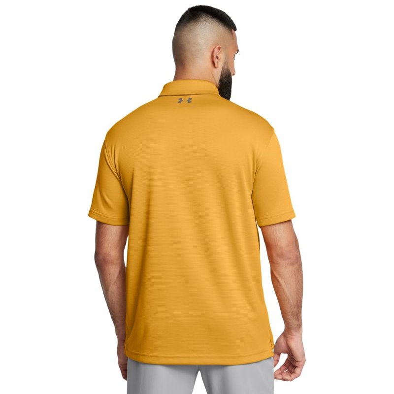 Under Armour Men's Tech Golf Polo, (711) Golden Yellow / / Pitch Gray, Small