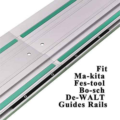 Guide Rail Connector Accessories Kit 71358 482107 Compatible with Festool | Makita | DeWalt Track Saw Secure Long Cuts, 2 Pack, Black