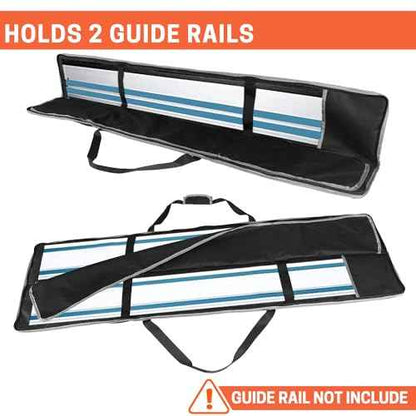 Premium Guide Rail Bag, Double Side Track Saw Bag, Protective Carrying Case for 55-60 Inch Guide Rail Tracks(Black)