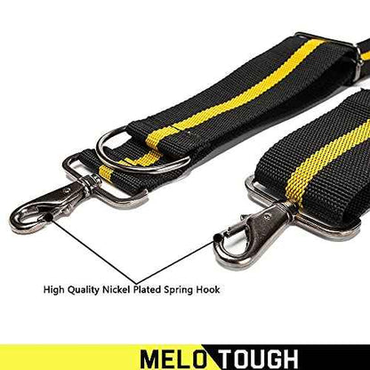 MELOTOUGH Suspenders Tool Belt Suspenders with Large Moveable Phone Holder, Pencil Holder, Adjustable Size Padded Suspenders¡¦
