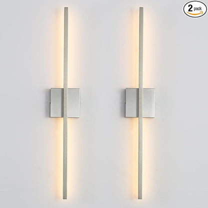Wall Sconces Set of Two 40'', LED Dimmable Sconces Wall Lighting, Brushed Gold Modern Wall Sconce Light for Bathroom, Living Room, Bedroom, Hardwired 3000K