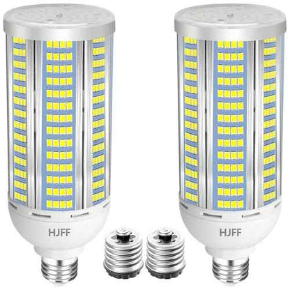 2-Pack 100W LED Corn Light Bulbs,5000K,AC110-277V,15000lm,E26/E39 Base,LED Replacement Metal Halide HID CFL for Commercial Industrial Lighting Warehouse High Bay Light Fixture Garage Workshop
