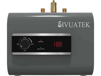 2.5 Gallon Electric Mini-Tank Water Heater, 1440W 120V Under Sink Instant Hot Water Heater, Point-of-Use for Kitchen Bathroom RV, LED Display, Easy Floor Mount