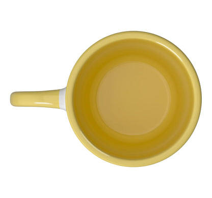 Funny Halloween Devil Egg Yolk Food Lover Lazy Costume Ceramic Mug, Yellow/White