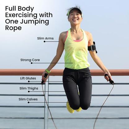 Limm Adjustable Jump Rope for Workout - All-Purpose Exercise Jump Rope Kids & Adults Love with Tangle-Free, Comfortable Foam Handles - Best Slimming, Cardio & Endurance Training