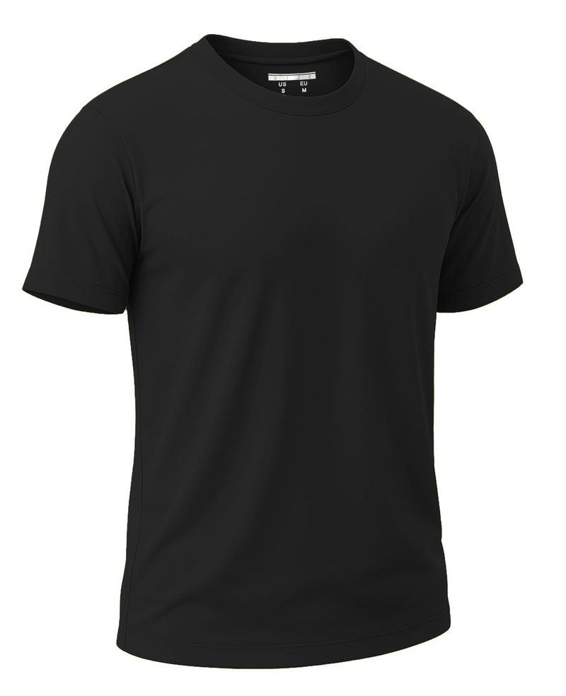 KINGFEN Men's UPF 50+ Sun Protection Shirt Quick-Dry Moisture Wicking Lightweight Breathable Short Sleeve T-Shirt for Hiking Black L