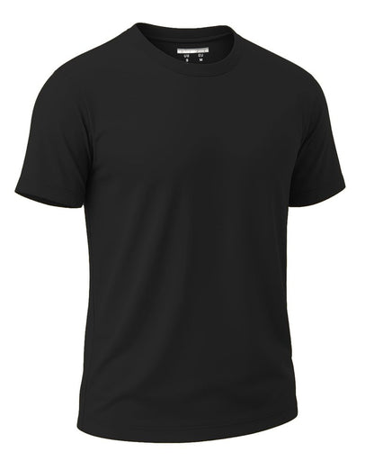 KINGFEN Men's UPF 50+ Sun Protection Shirt Quick-Dry Moisture Wicking Lightweight Breathable Short Sleeve T-Shirt for Hiking Black L