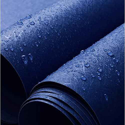 Safiyya Blue Silk Peel and Stick Wallpaper Textured Dark Blue Contact Paper Removable Wallpaper Silk Decorative Self Adhesive Wall Paper Vinyl Rolls 118"x 17.3"
