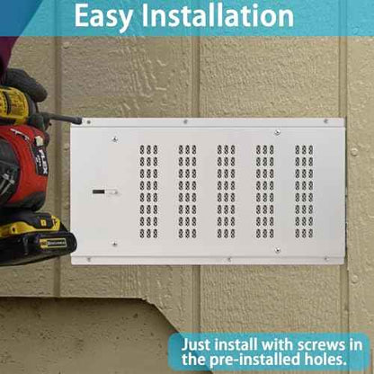 Foundation Vent Cover Crawl Space Vent Cover for Foundation Garage Attic Home Improvement,Fit 16¡±x8¡± Rough Opening,Outdoor Crawl Space Air Wall Vent Cover with Damper&Screen Reduce Moisture,White,3PK