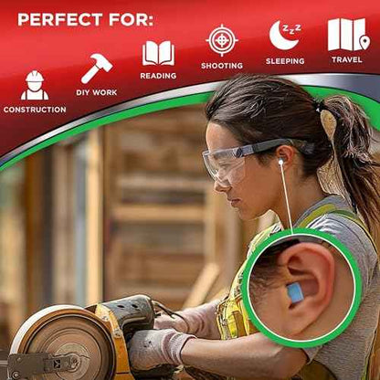 HEAROS Xtreme Protection Foam Ear Plugs, 33dB NRR 33, 200 Pairs (Blue)