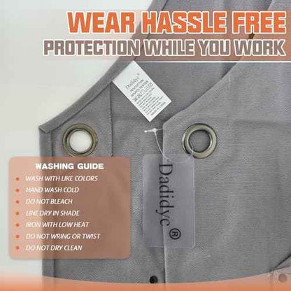 Adjustable Work Apron for Men,Heavy Duty Canvas Shop Apron Crossback with Tool Pockets (Grey)