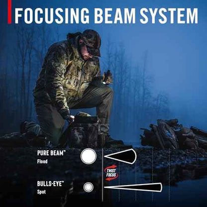 COAST PX200R 2000 Lumen Rechargeable LED Flashlight, TWIST FOCUS, USB-C, 2-Position Pocket Clip