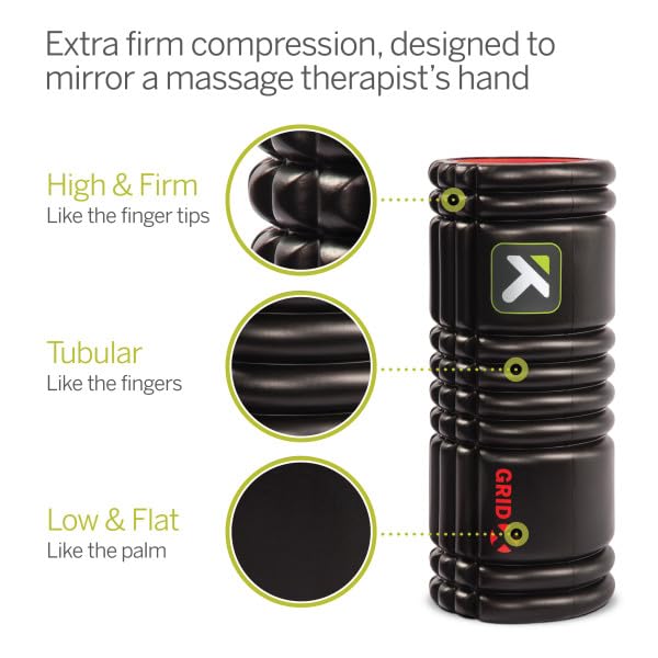 Trigger Point Performance TriggerPoint GRID X Foam Roller with Free Online Instructional Videos, Extra Firm (13-Inch)
