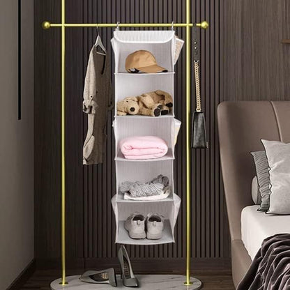 5 Shelves Hanging Closet Organizer, 2 Pack Hanging Storage