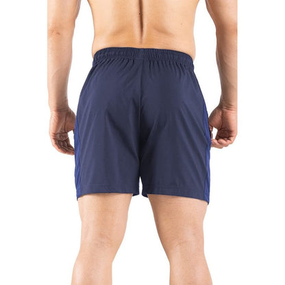 Gaglg Men's 5" Running Shorts 2 Pack Quick Dry Athletic Workout Gym Shorts with Zipper Pockets Navy/Green,XX-Large