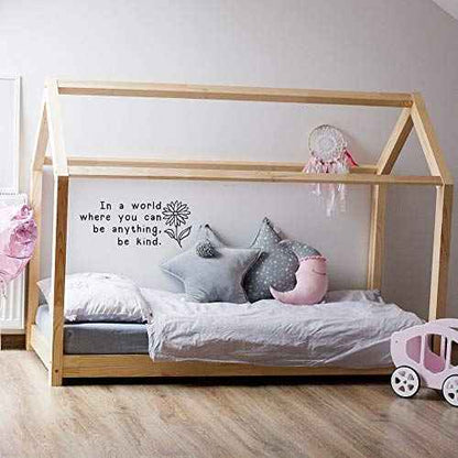 in a World Where You Can Be Anything Be Kind Inspirational Quotes Vinyl Wall Decals Motivational Saying Room Decor Art Lettering