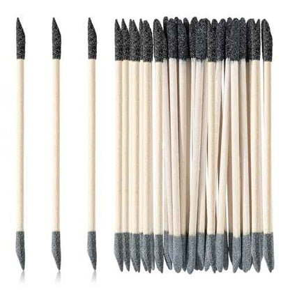 30 PCS Sanding Sticks, Double Matchsticks Sanding Sticks for Tight Spaces Wood, 150/280 Grit Fine Detailing Polishing Sticks Sanding Twigs for Plastic Models Wood Hobby Stuffers, 5.4 x 0.2 Inch