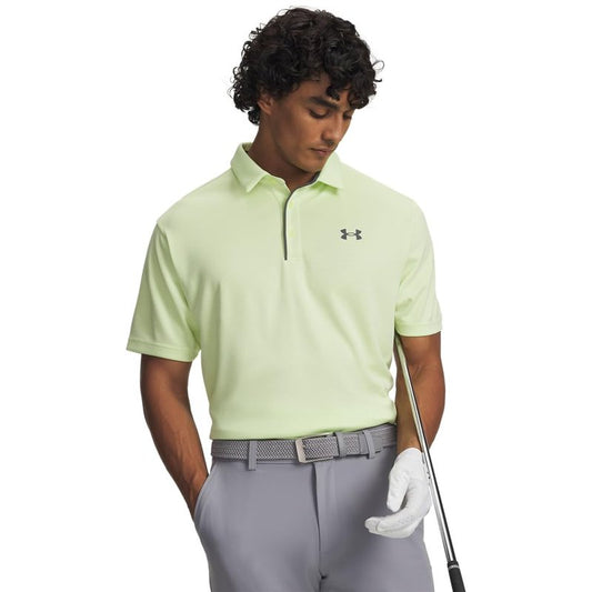 Under Armour Men's Tech Golf Polo, (392) Fade Green / / Pitch Gray, Medium