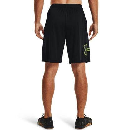 Under Armour Men's Tech Graphic 10" Shorts, Black (008)/High-Vis Yellow, Large