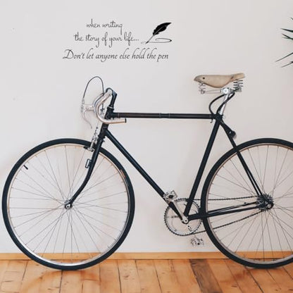 When Writing The Story of Your Life Don¡¯t Let Anyone Else Hold The Pen - Inspirational Quotes Wall Decals Carved Pure Vinyl Home Decoration