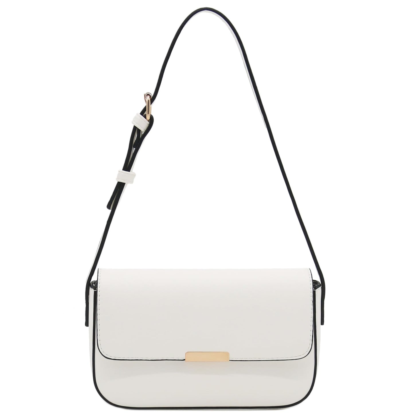 Mini Classic Rectangular Flap Purse Underarm Shoulder Bag (White)