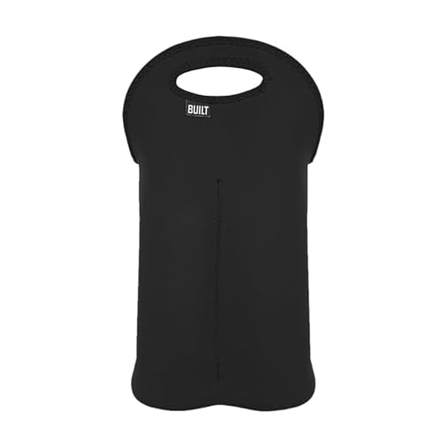 BUILT 2B-BLK 2-Bottle Stain Resistant Neoprene Wine/Water Bottle Carry Tote, Black