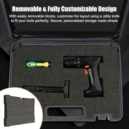 NBPLUS 48-22-8451 Foam Inserts for Milwaukee Packout Drawer Tool Boxes, Compatible with 48-22-8424, Customizable & Abrasion Resistant Black Foam Liners? 2 Pack