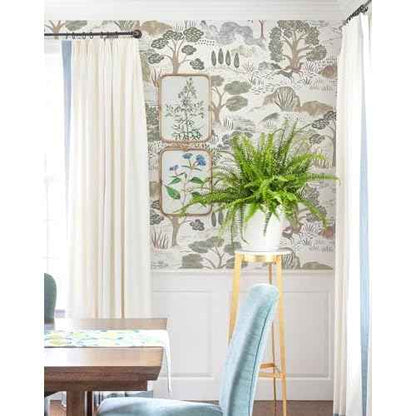 Erfoni 16.9"x118" Boho Peel and Stick Wallpaper Forest Green/Brown/White Contact Paper DIY Self Adhsive Wallpaper Waterproof Removable Peel and Stick Wall Paper for Bedroom Accent Walls Decor