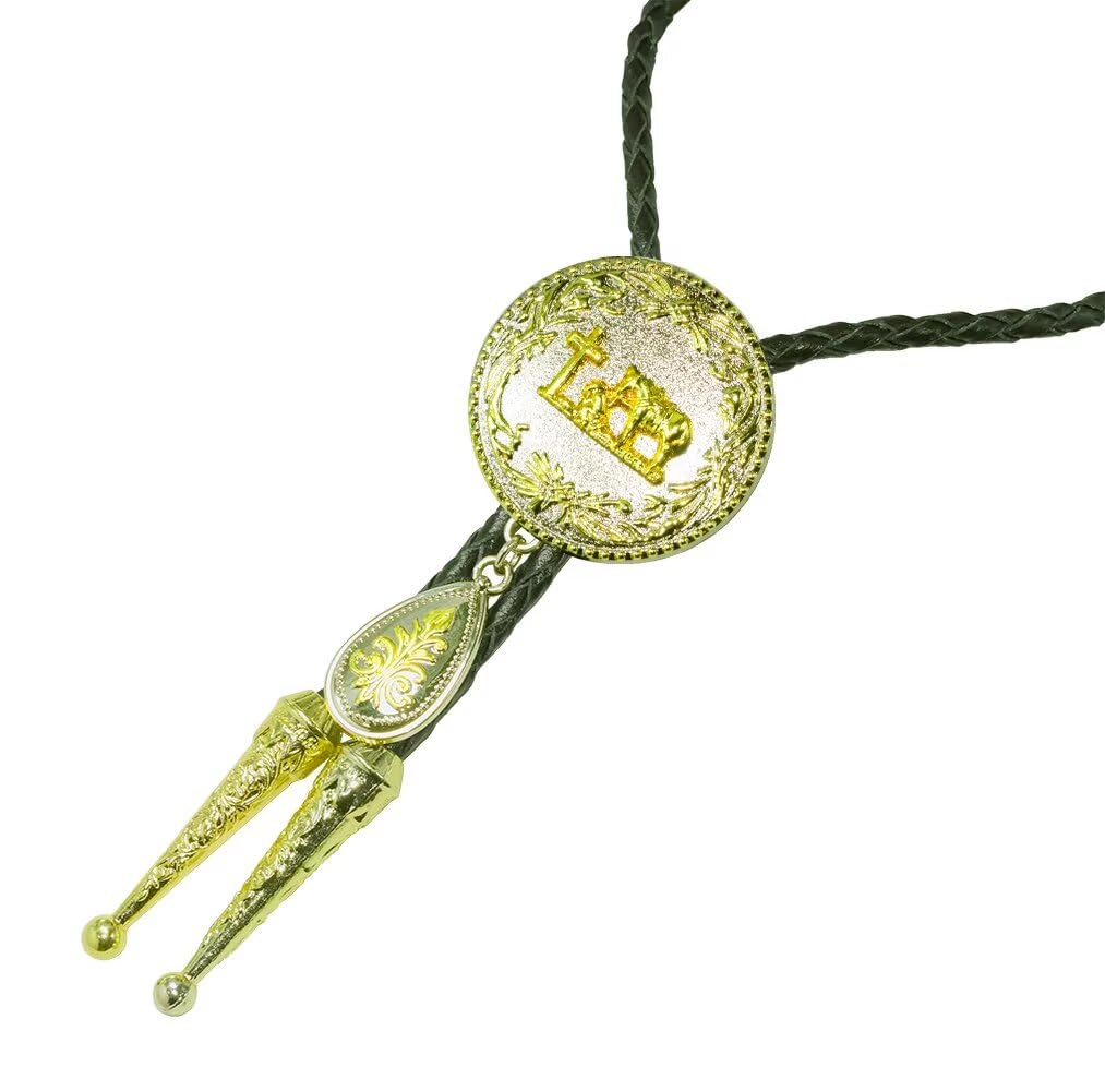 GURANSE Golden Acanthus Prayer Horse Bull Bolo Tie With Cowboy Western Style Necktie