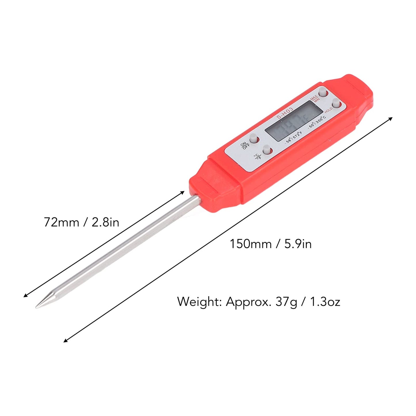 Akozon Digital Food Thermometer Automatic Calibration Pen High Accuracy Electronic Pocket Thermometer Yellow Home and Family Appliance and Decor