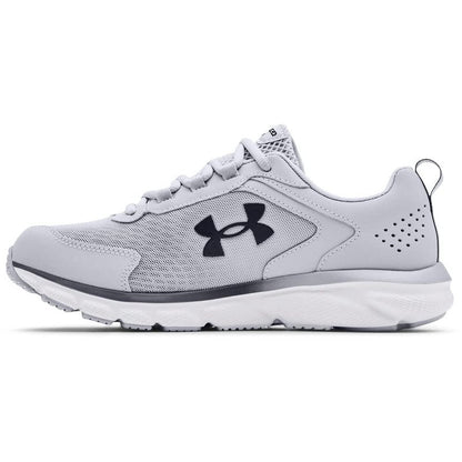 Under Armour Men's Charged Assert 9 Running Shoe, Mod Gray (101)/White, 10 X-Wide US