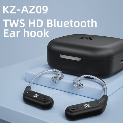 CCA KZ AZ09 IEM Bluetooth Adapter, Bluetooth 5.4 Module, Wireless Waterproof Ear Hook Extra, Long Battery Life Cable for KZ ZS10 PRO/X/2, ZSN Pro/X, AS16 PRO, Zax,ZAR, CRA/C12(C pin)