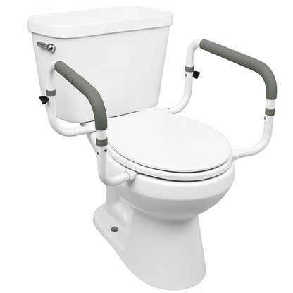 Carex Toilet Safety Frame - Toilet Safety Rails With Adjustable Width - Toilet Rails For Elderly, Handicap, Home Health Care Equipment After Surgery, Supports 300lbs