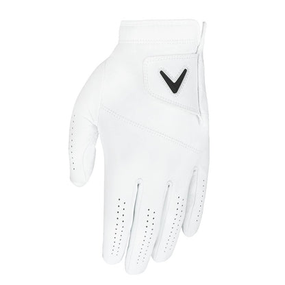 Callaway Golf Tour Authentic Glove (Standard, Medium/Large, White, Worn on Left Hand)