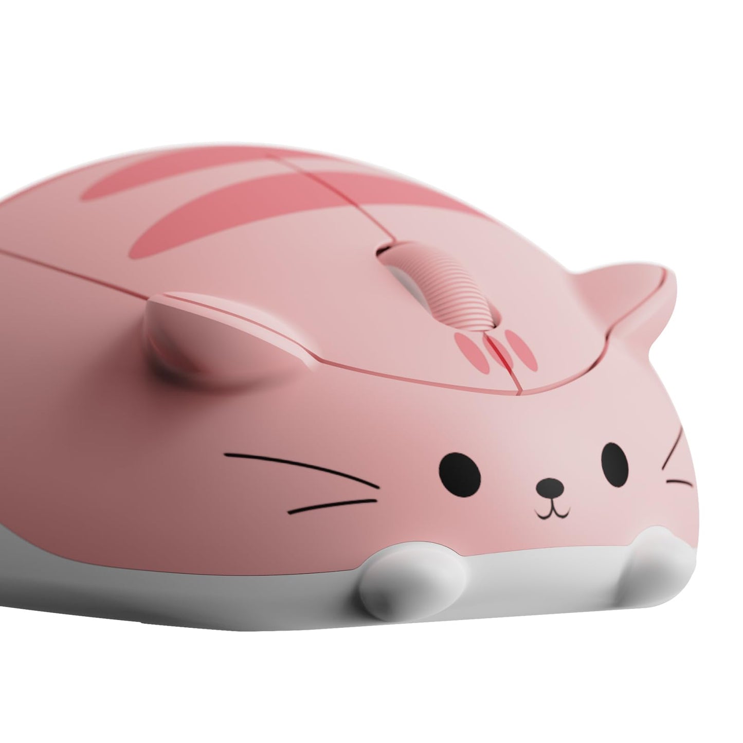 Akko Cat Theme Wireless Gaming Mouse, 2.4G GHz with a USB Receiver, Cute Optical Cordless Cartoon Mice for Computer/Laptop/Desktop/PC, Compatible with Mac/Win (Gray Mimo)