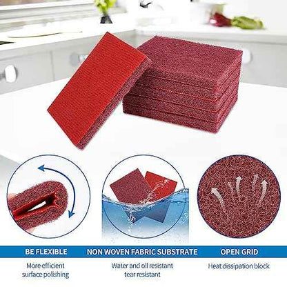Hand Pads 7447 Industrial Scuff Pad Automotive Reusable Household Abrasive Hand Pads Heavy Duty Scrub Pad Scuffing Scouring Sanding Surface Preparation of Woodworking 4¡¯¡¯x3¡¯¡¯