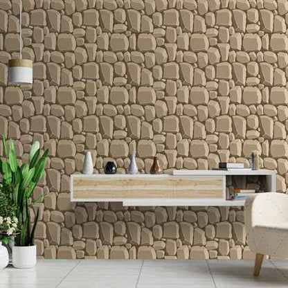 Chuangdi 2 Sheet 4.5 x 9 ft Brick Stone Wall Photography Backdrop Wall Scene Setter Wallpaper Curtains Door Removable Tablecloth Photo Wedding Halloween Party Photo Booth Studio Props Banner