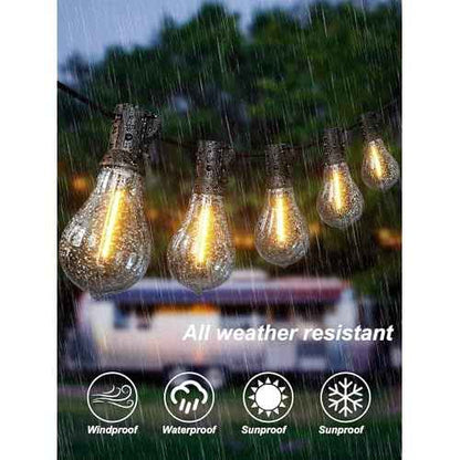 DAMAING 200FT LED Outdoor String Lights with 100+5 Shatterproof Edison LED Bulbs A39, Waterproof Commercial Grade Patio String Lights for Outside Porch Backyard Garden Deck Decor, 2200K Dimmable